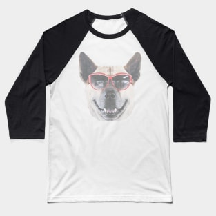 Dog wearing glasses Baseball T-Shirt